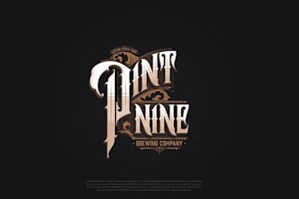 do amazing vintage retro hand lettering and victorian style logo design