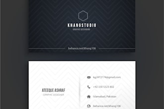 business card design professional modern minimalist digital