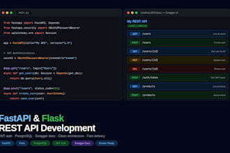 build a rest API using fastapi or flask