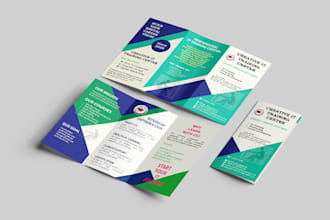 design bifold trifold brochure and flyer