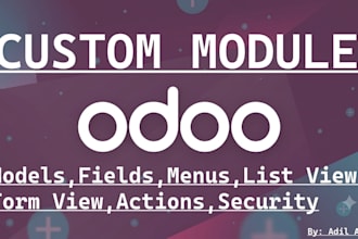 develop a custom odoo module with backend and frontend