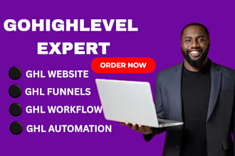 bulid ghl landing page, ghl website design ghl sales funnel