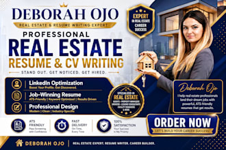 write a professional ats real estate resume, CV, and linkedin profile
