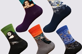 design realistic 3d sock models and professional product renders