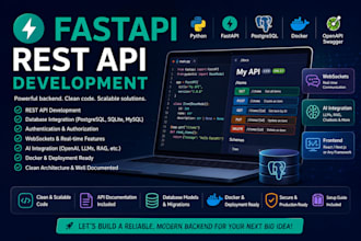 build a fastapi rest API with database, auth, ai, or websockets