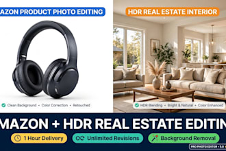 do amazon product photo editing and hdr realestate photo editing