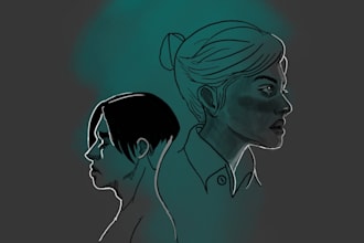 draw a custom character illustration or concept art