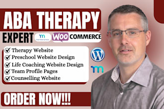 design aba therapy website preschool website, healthcare website, clinic website