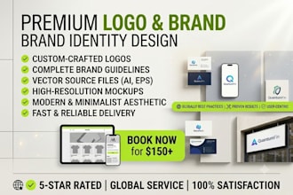 create a premium logo design and brand style guide