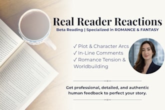 be your fiction beta reader for romance and fantasy
