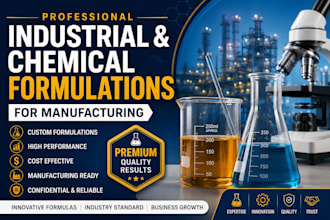 develop custom industrial and chemical product formulations for manufacturing