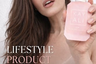 create lifestyle product photos with a female model