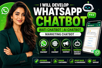 develop whatsapp chatbot wati chatbot ai chatbot marketing chatbot