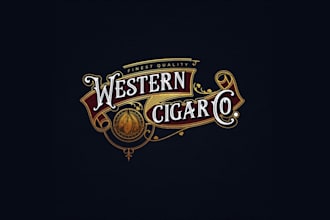 design a creative premium cigar brand logo, label, and bands