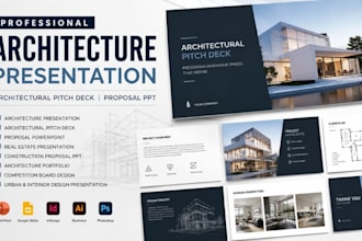 design architecture presentation, architecture pitch deck, proposal ppt