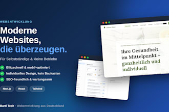 eine moderne, schnelle website