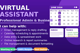 be your virtual assistant for admin and business tasks