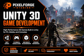 create a custom unity 3d game with multiplayer and monetization