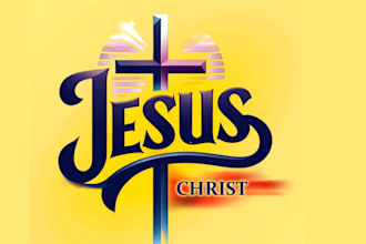 create typography christian church bible t shirt logo design