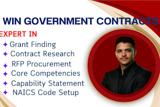 design a capability statement and do government contract research
