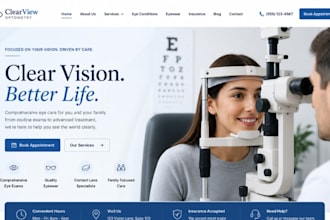 design squarespace optometrist website eye care vision clinic ophthalmology site