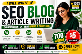 do SEO article writing and blog post writing