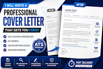 write a professional ats friendly cover letter that gets interviews