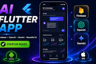 build your ai flutter app with firebase, gemini, openai and beautiful UI