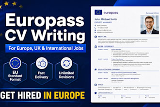 write a professional europass CV and ats optimized resume