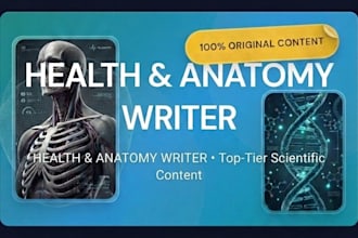 write professional health anatomy and wellness articles