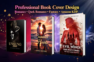 design book cover design romance dark romance fantasy book cover design for KDP