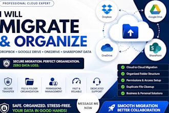 migrate and organize dropbox google drive onedrive sharepoint data