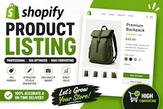be your shopify product lister and shopify product upload