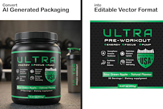 convert ai generated packaging into editable vector format