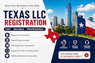 form your texas llc, get ein and register US company for non residents