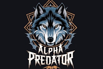 design creative a wolf head logo for your company