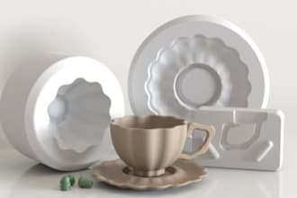 create slip casting mold, ceramic mold, pottery mold ready for production