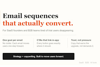 write high converting email sequence for saas and b2b brands