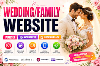 design wordpress pixieset portfolio website family wedding photography website