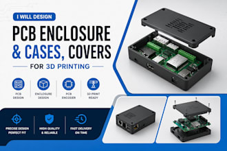 pcb enclosure and product casting for 3d printing in solidworks