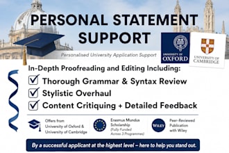 review and perfect your university personal statement