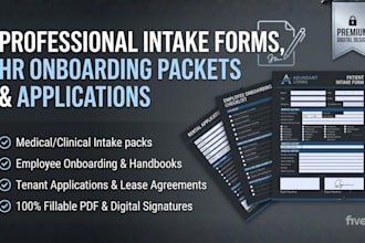 design professional medical intake forms, HR onboarding, and applications
