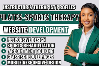 pilates website, sports therapy website, pilates studio website, wellness studio