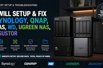 setup and fix synology, qnap, nas, wd, ugreen nas, asustor