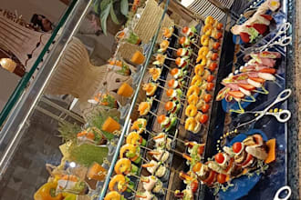 create a professional arabic gulf and mediterranean catering