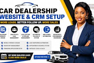 build car dealership website crm setup lead management follow up automation