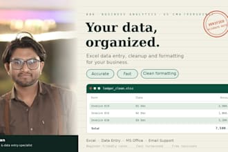 provide professional data entry excel and ms office support