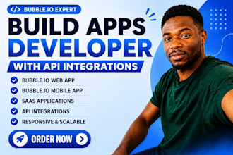 develop bubble io web app with api integrations bubble io mobile app saas mvps