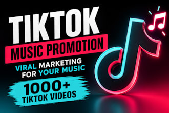 create 1,000 tiktok music posts for viral music promotion sound promotion tiktok