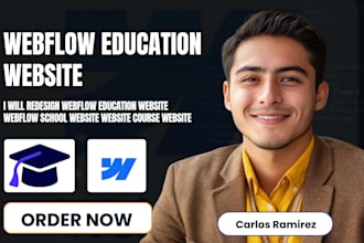 redesign webflow education website webflow school website webflow course website